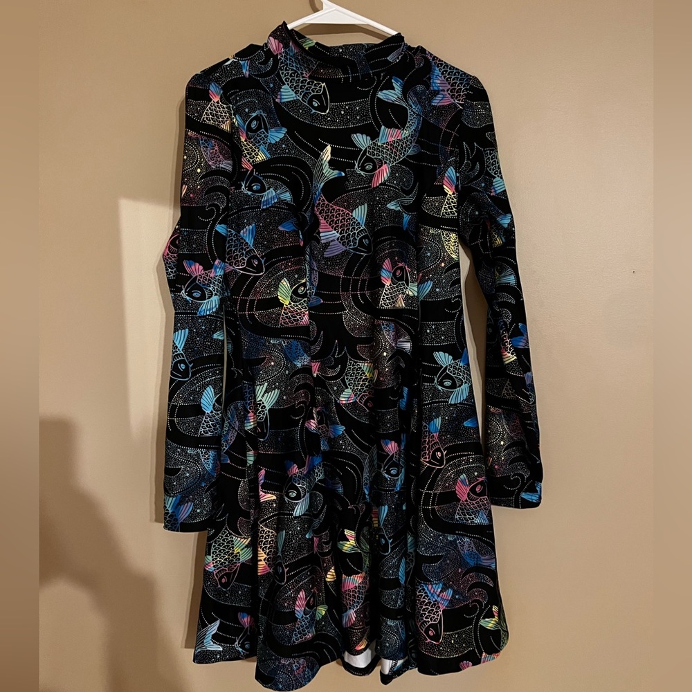 Blackmilk Koi Rainbow Evil Mini Skater Dress Large - Picture 5 of 5